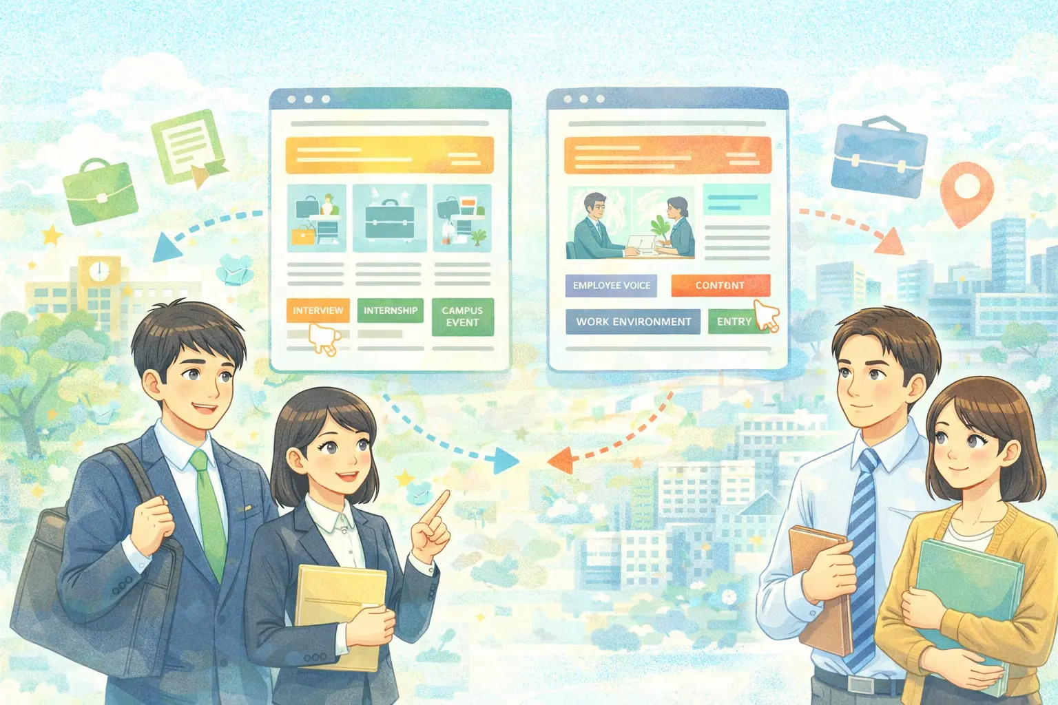 新卒採用サイトと中途採用サイトの違い｜コンテンツと導線の作り分け方